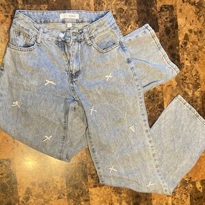 Women's Light Blue Straight Leg Jeans